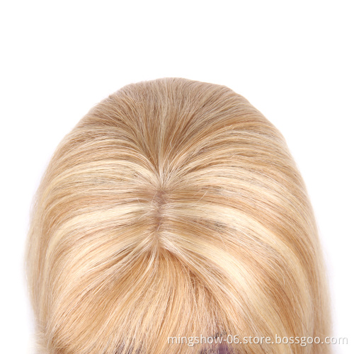 613 Honey Blonde Color Remy Brazilian Straight Human Hair Wig 24 inch For Black Women